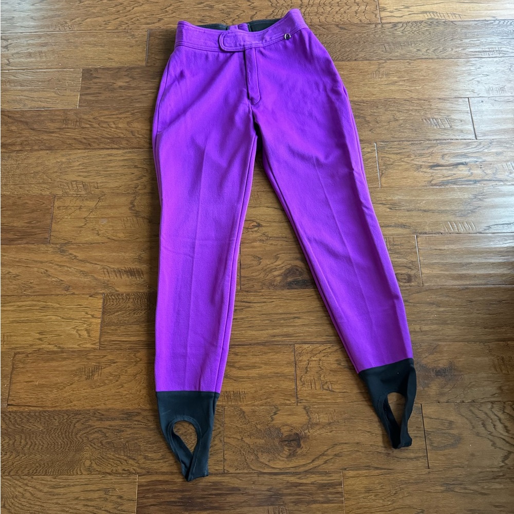 Vintage Schoeller Purple Stirrup Ski and Snow‎ Pants